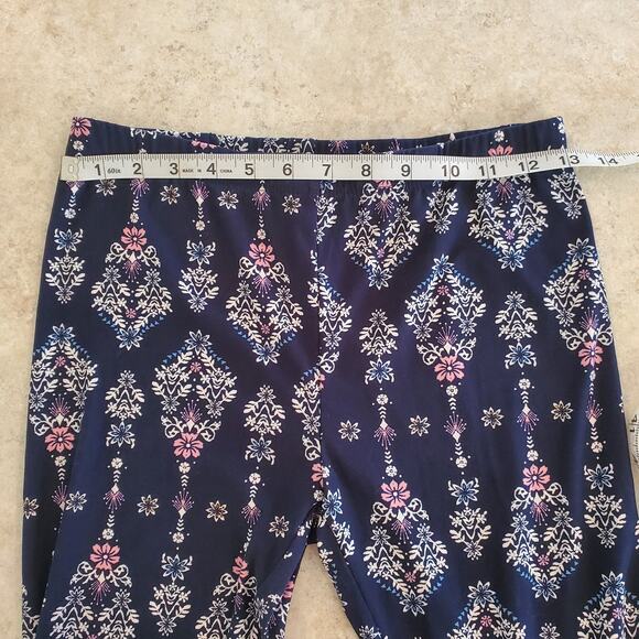 Pink Rose Floral Patterned Leggings Size M - Picture 5 of 7